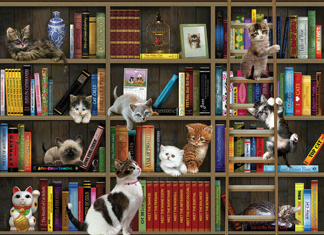 Cobble Hill Kitty Librarians Jigsaw Puzzle - 1000 Piece