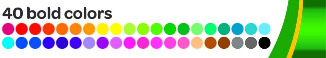 Crayola Washable Broadline Markers: The Big 40 40 Pack