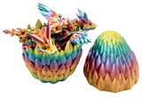 Turtle Creations: Baby Crystalwing Dragon - Rainbow / Regular Baby In A Large Egg