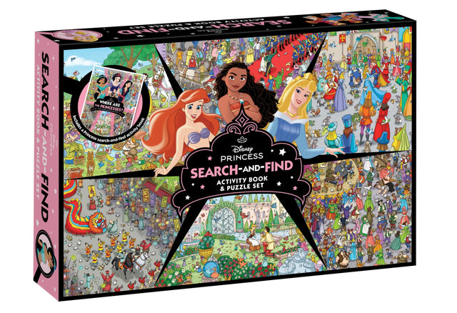 Disney Princess: Search-and-Find Activity Book and Puzzle Set (200 Pieces)