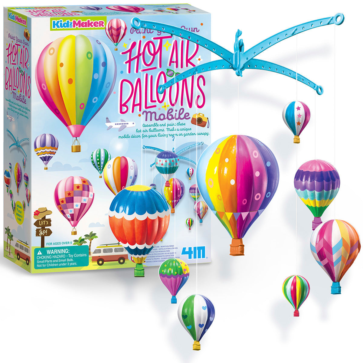 4M: KidzMaker Paint Your Own Hot Air Balloons Mobile