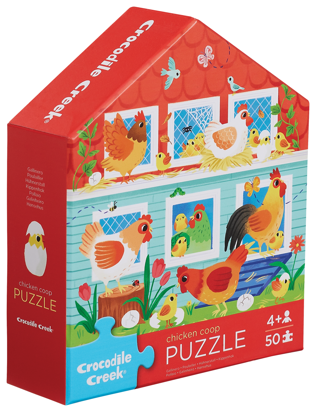 Crocodile Creek: Chicken Coop Flat House Puzzle - 50pc