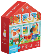 Crocodile Creek: Chicken Coop Flat House Puzzle - 50pc