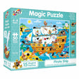 Galt Magic Puzzle packaging with a pirate ship design on a blue background