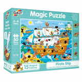 Galt Magic Puzzle packaging with a pirate ship design on a blue background
