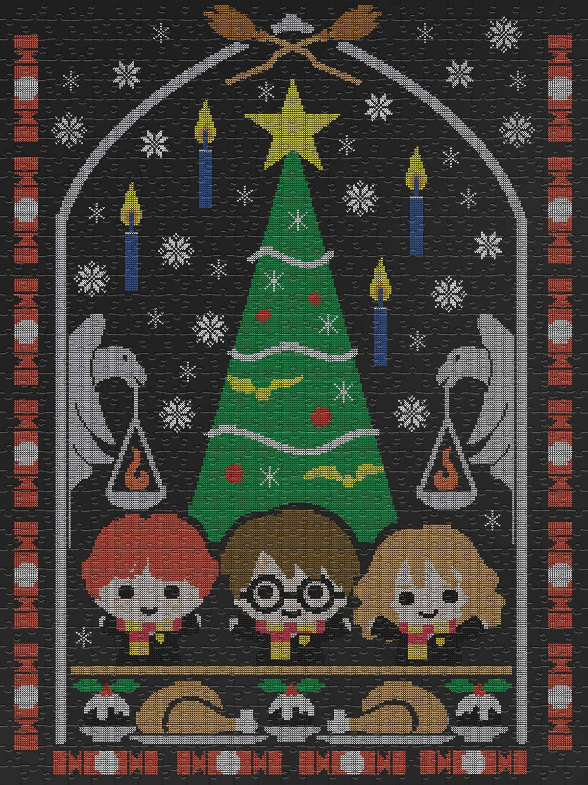 Harry Potter Christmas - Holiday at Hogwarts 1000pc Jigsaw Puzzle