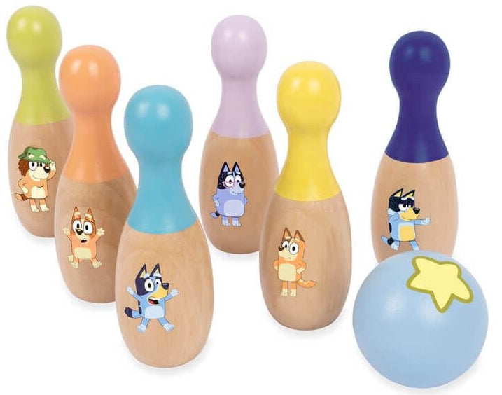 Bluey: Wooden Skittle Set