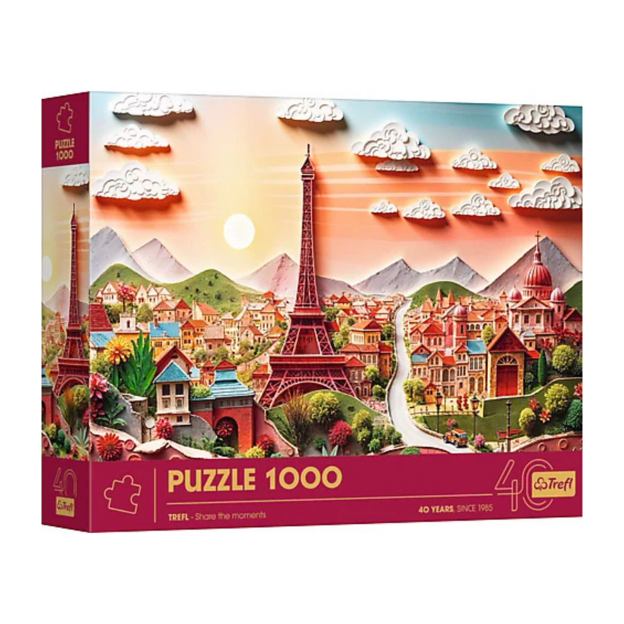 Trefl: 40th Anniversary of Trefl - Paper Art: Paris - 1000pc Jigsaw Puzzle