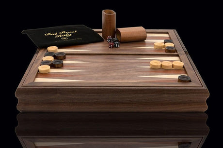 Dal Rossi: 14" 3-in-1 Chess/Checkers/Backgammon Set