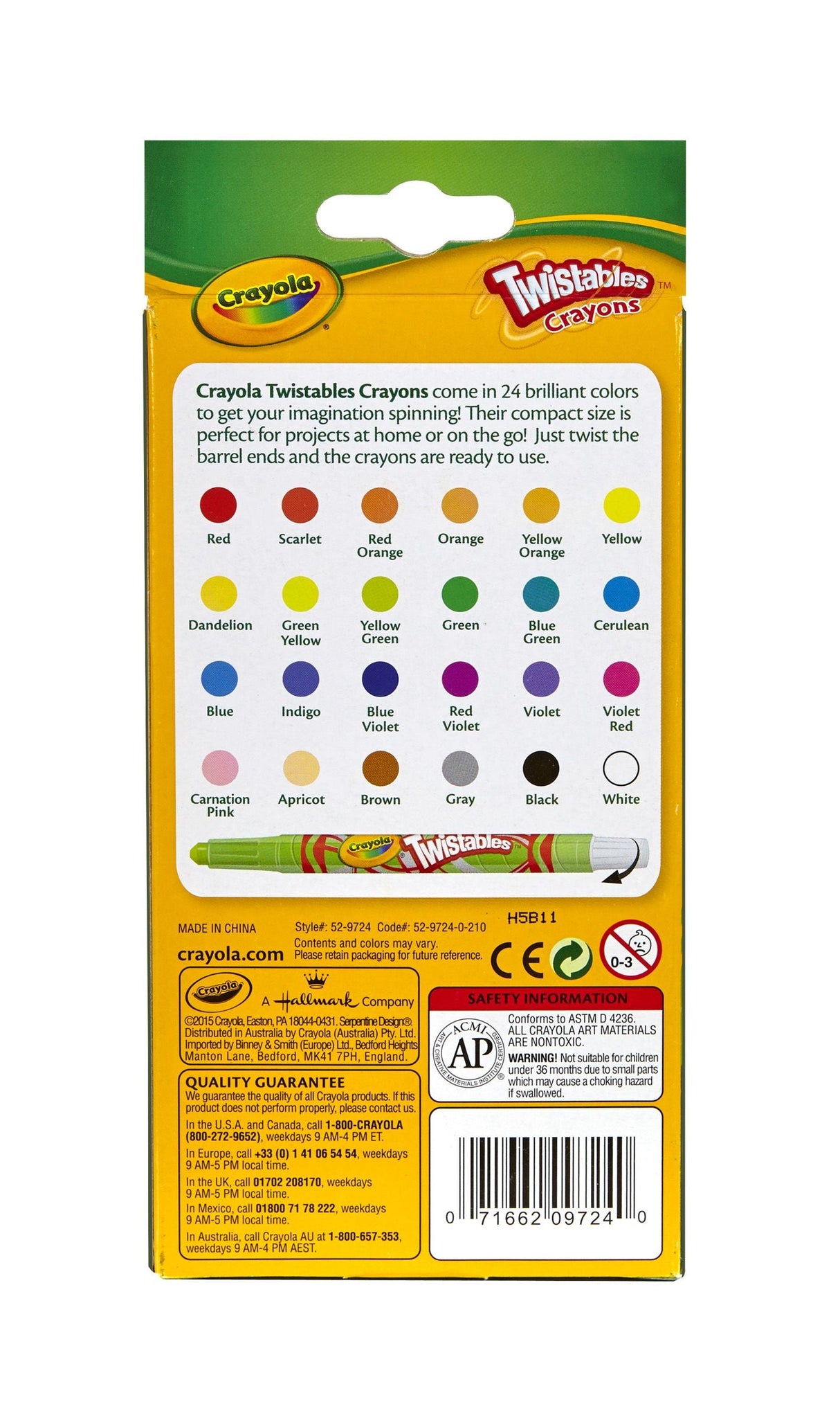 Crayola Mini Twistables Crayons 24 Pack