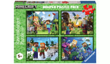 Ravensburger - Minecraft Bumper Pack 4 x 100 Piece Puzzles