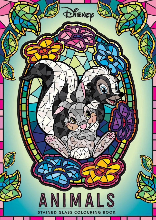 Disney Animals: Stained Glass Adult Colouring Book