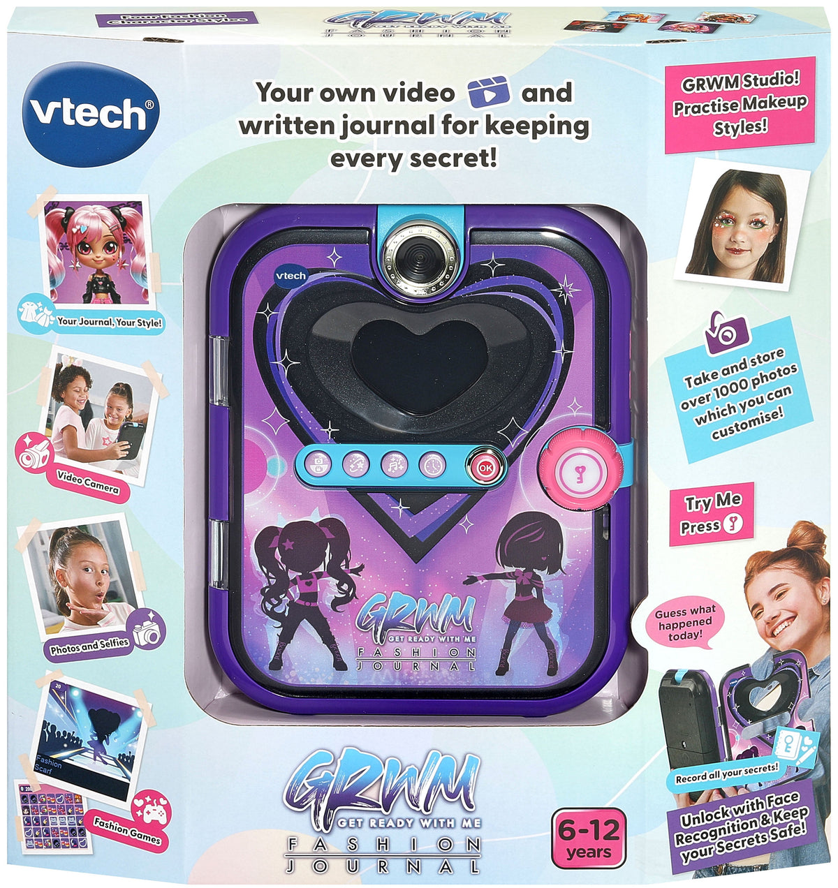 VTech Get Ready With Me Fashion Diary - Purple / Black