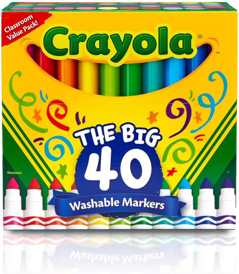 Crayola Washable Broadline Markers: The Big 40 40 Pack