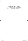 Great Myths of Personality