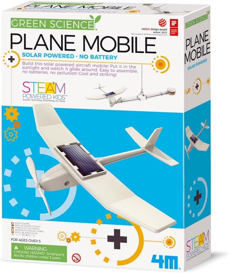 4M Green Science Solar Plane Mobile