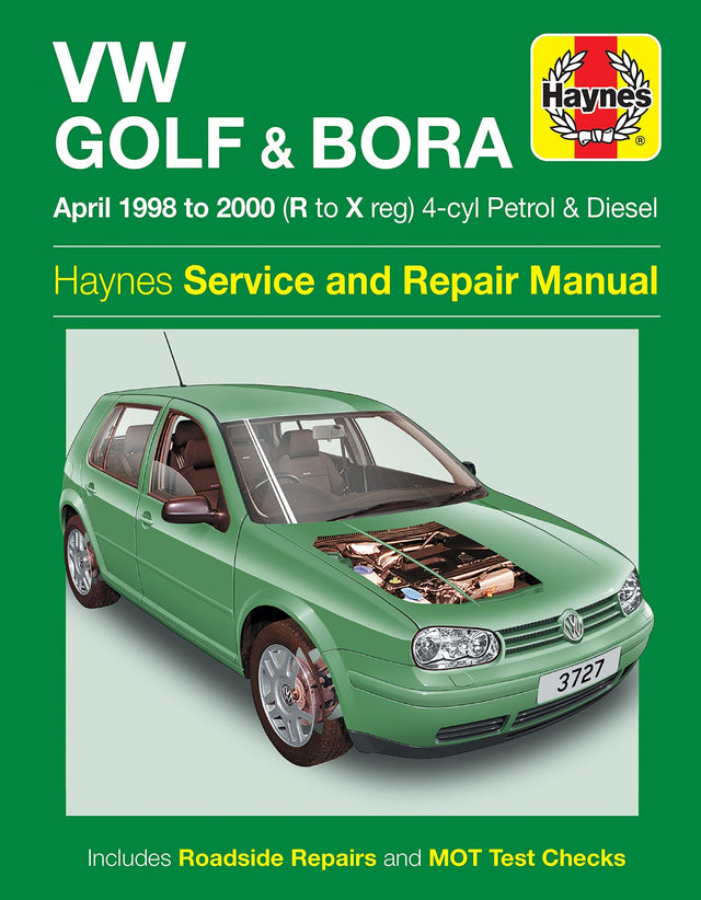 VW Golf & Bora Petrol & Diesel (April 98 - 00) Haynes Repair Manual