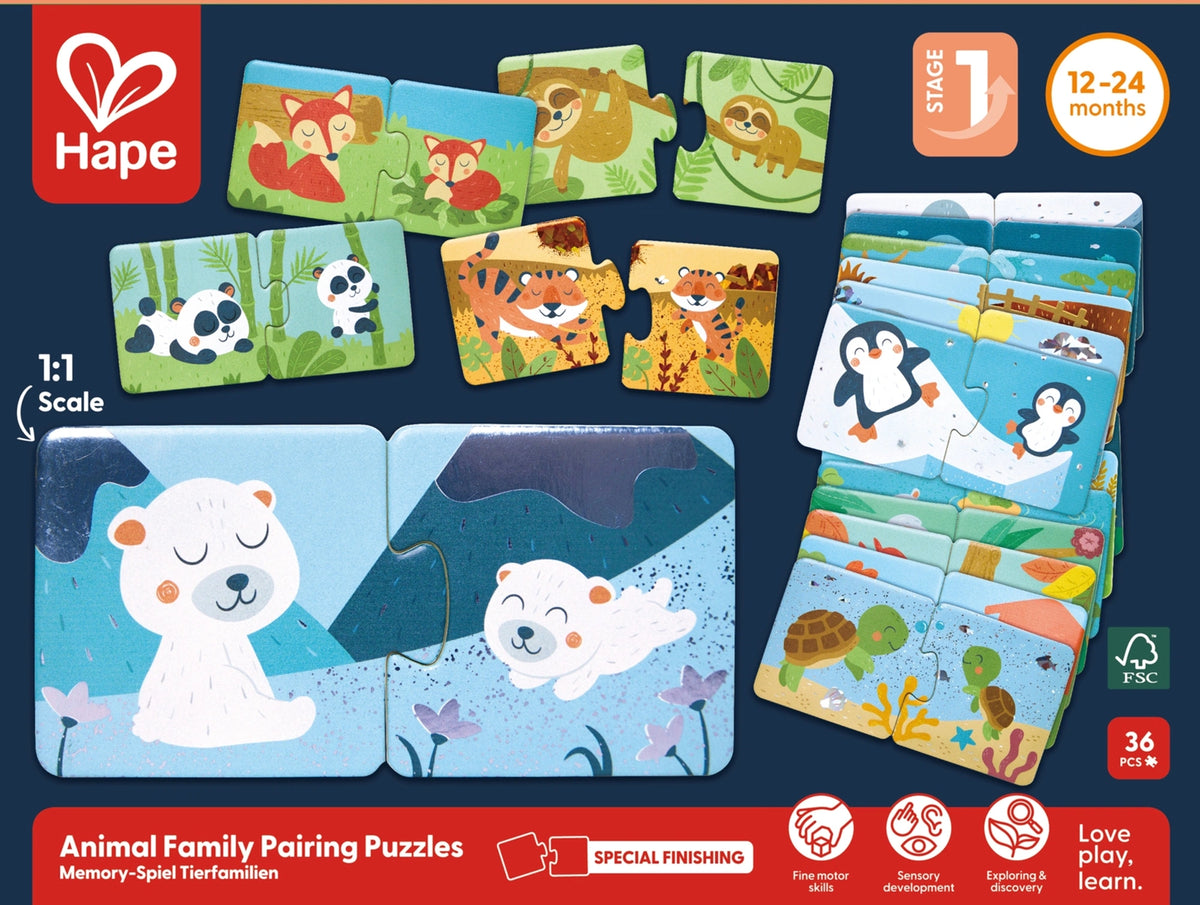 Hape: Animal Family Pairing Puzzles