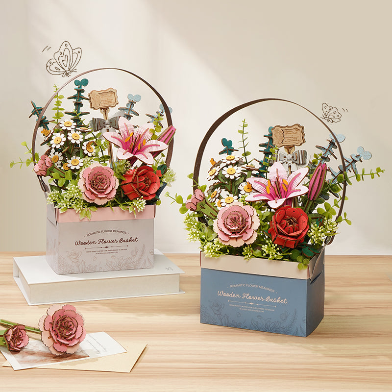 Rolife: Wooden Flower Basket DIY Miniature Puzzle Kit - (TW03H)