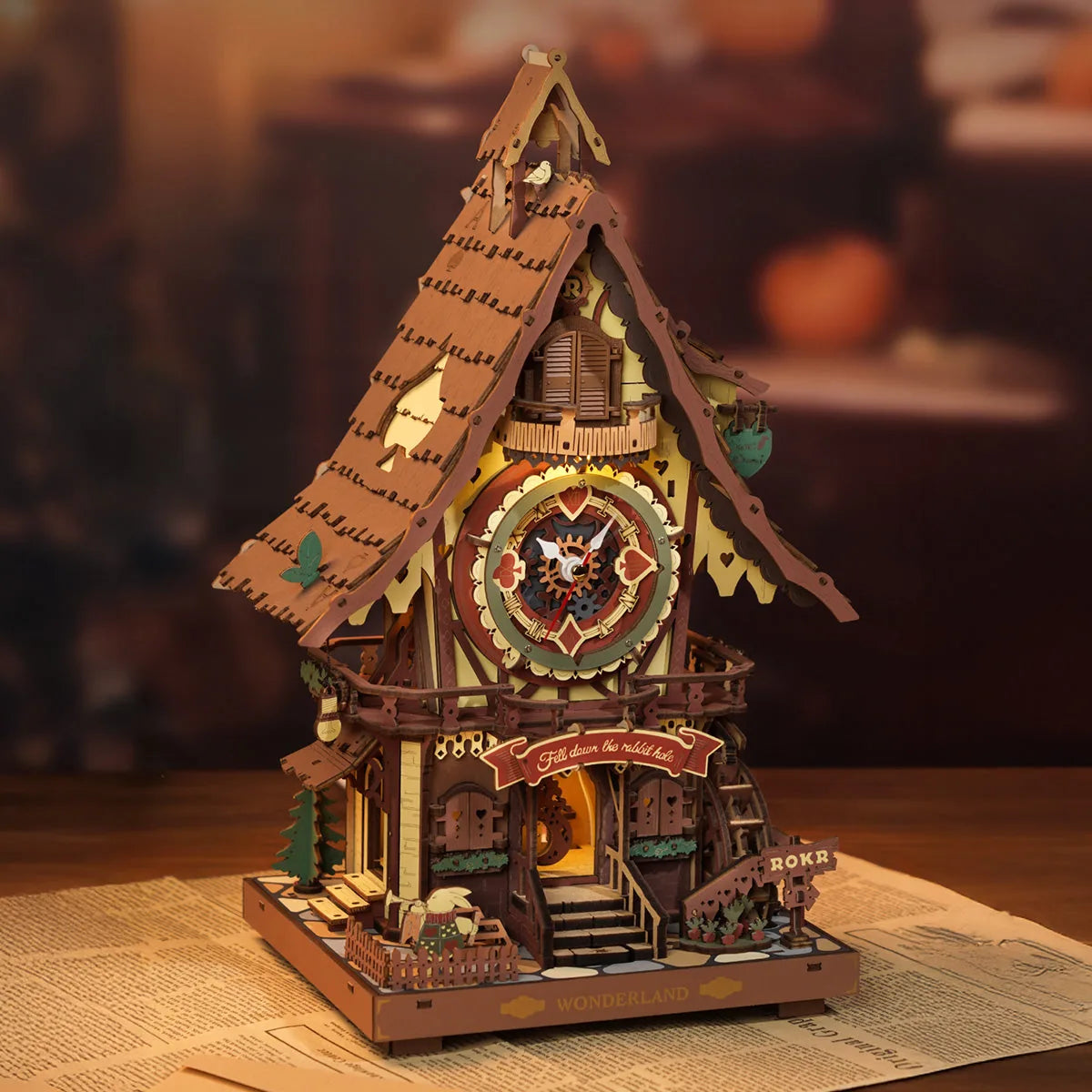 Rokr: Cuckoo clock DIY Miniature Puzzle Kit - (LC901C)