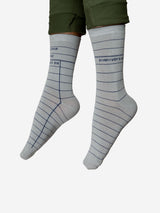 Library Card Light Gray Socks - Small