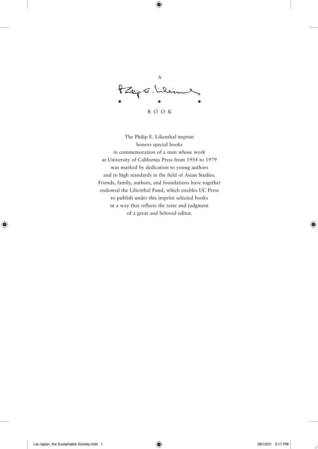 Japan, the Sustainable Society