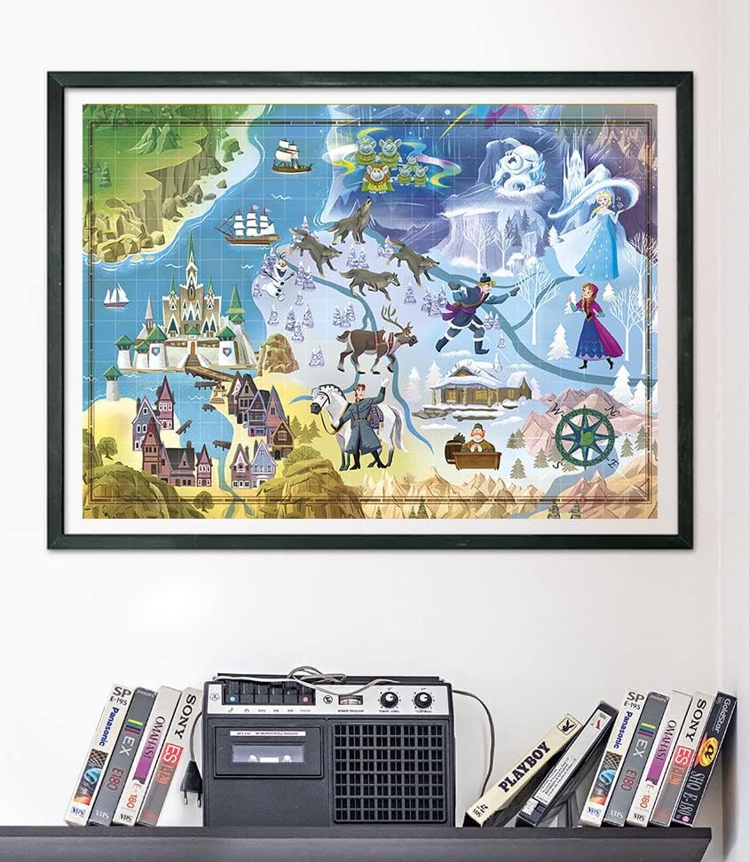 Clementoni Disney Frozen Jigsaw Puzzle -  1000 Piece - Disney Maps - (39666)