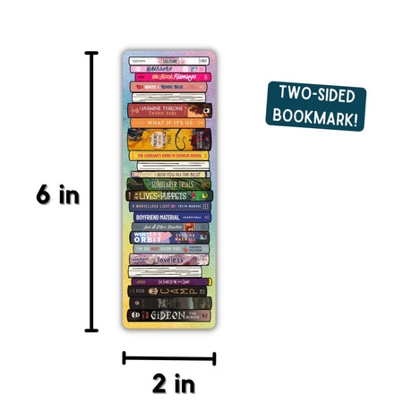 LGBTQIA+ Book Stack Spines Bookmark