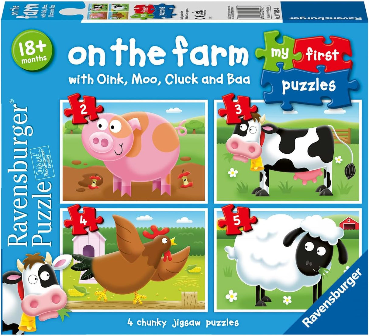 Ravensburger - On the Farm My First Puzzle - 2 3 4 5 Piece