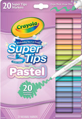 Crayola Pastel Washable Super Tips Markers 20 Pack