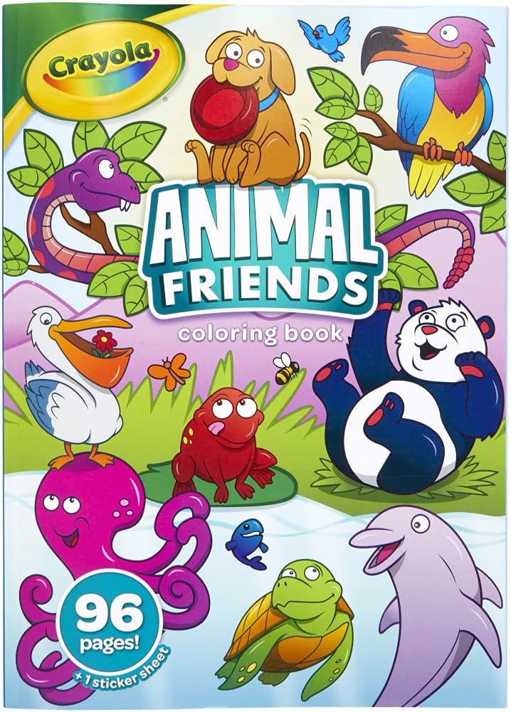 Crayola Animal Friends Coloring Book With Stickers 96 Pages