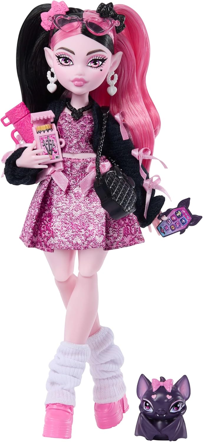 Monster High Fashion Doll: Draculaura - Pink Bow Dress