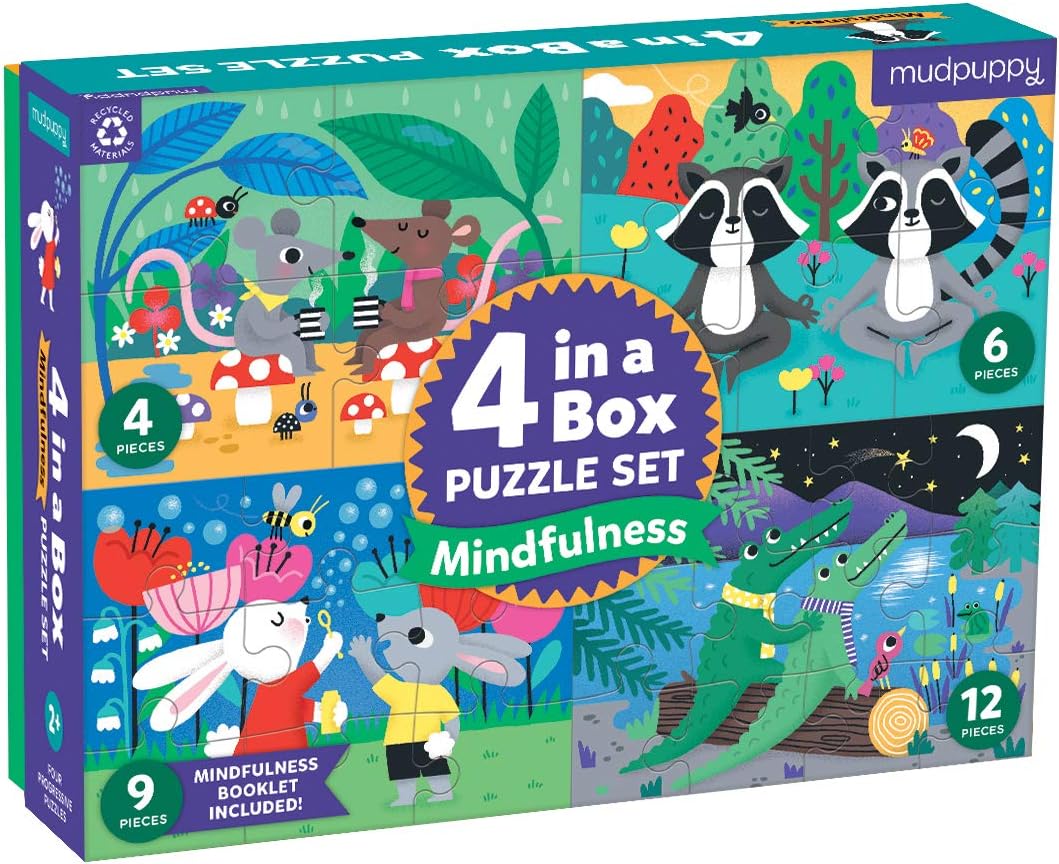MudPuppy: 4-In-A-Box Puzzle Sets - Mindfulness