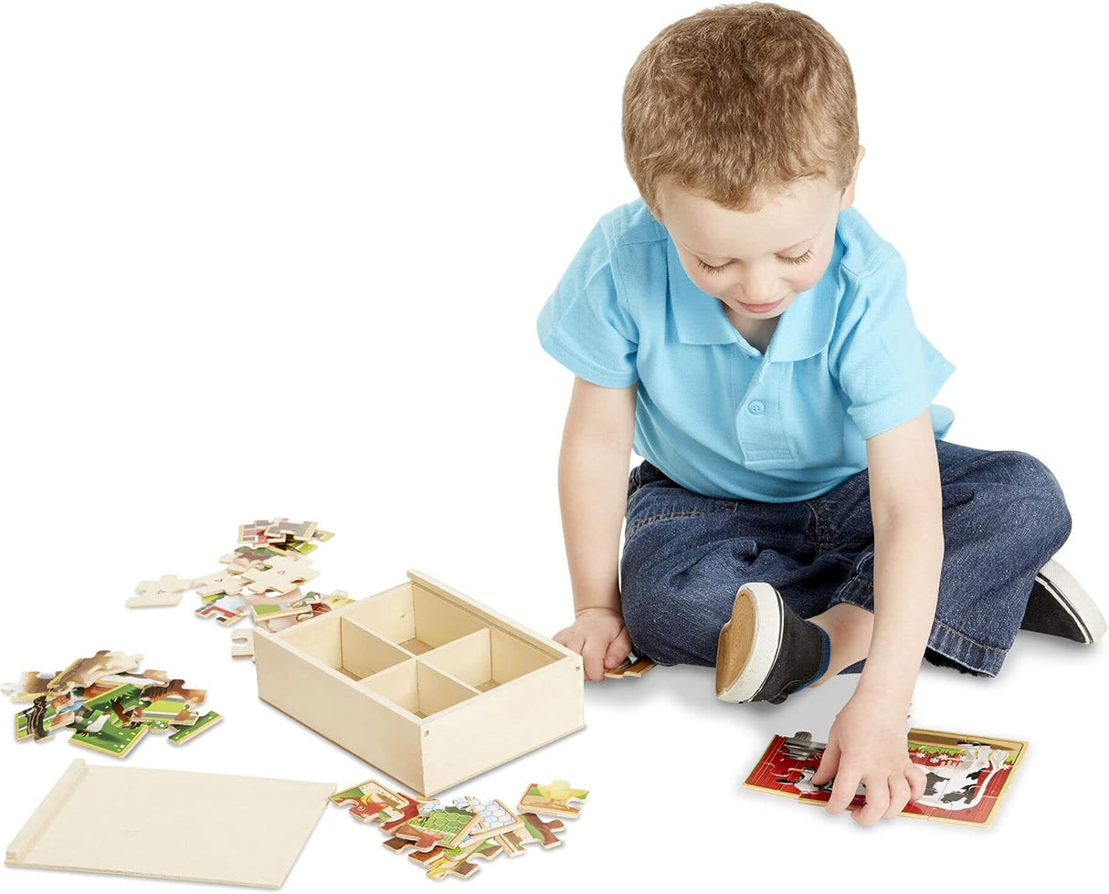 Melissa & Doug - Farm Puzzles In A Box