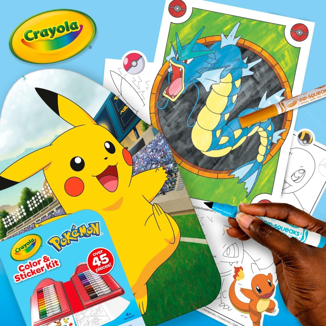 Crayola Color & Sticker Pokemon Kit 45 Piece