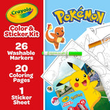 Crayola Color & Sticker Pokemon Kit 45 Piece