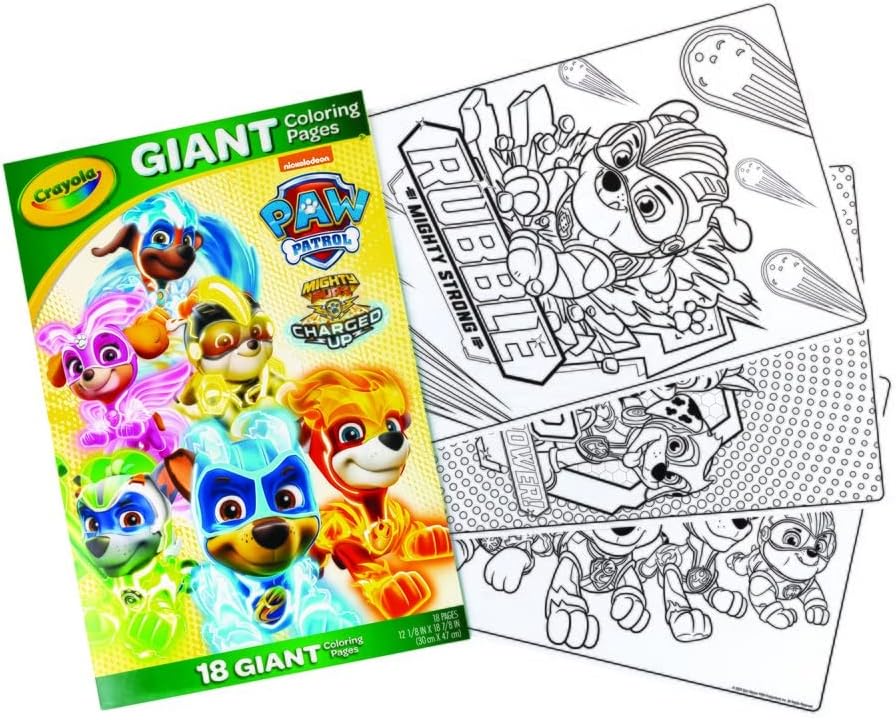 Crayola Giant Coloring Pages Foldalope Paw Patrol 18 Pages