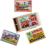 Melissa & Doug - Vehicles Puzzles In A Box
