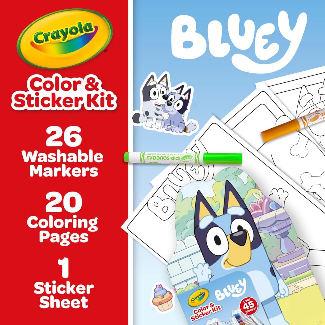 Crayola Color & Sticker Bluey Kit 45 Piece