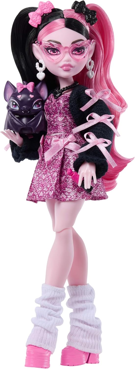 Monster High Fashion Doll: Draculaura - Pink Bow Dress