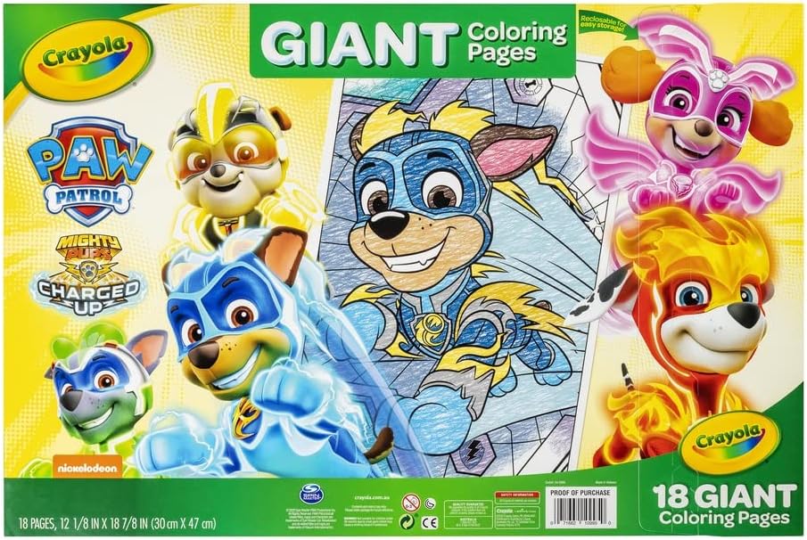 Crayola Giant Coloring Pages Foldalope Paw Patrol 18 Pages