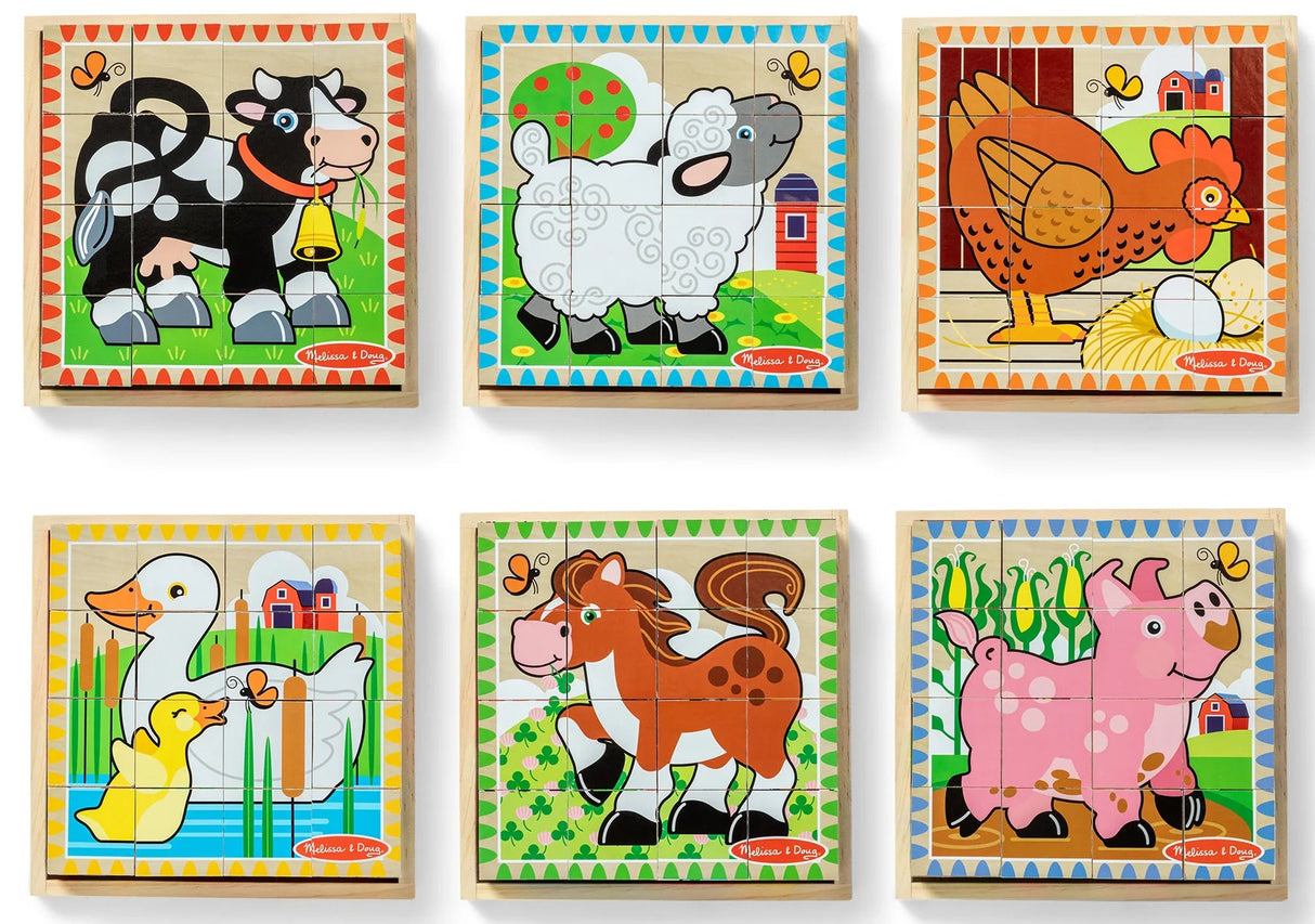 Melissa & Doug: Cube Puzzle: Farm 16 Pieces