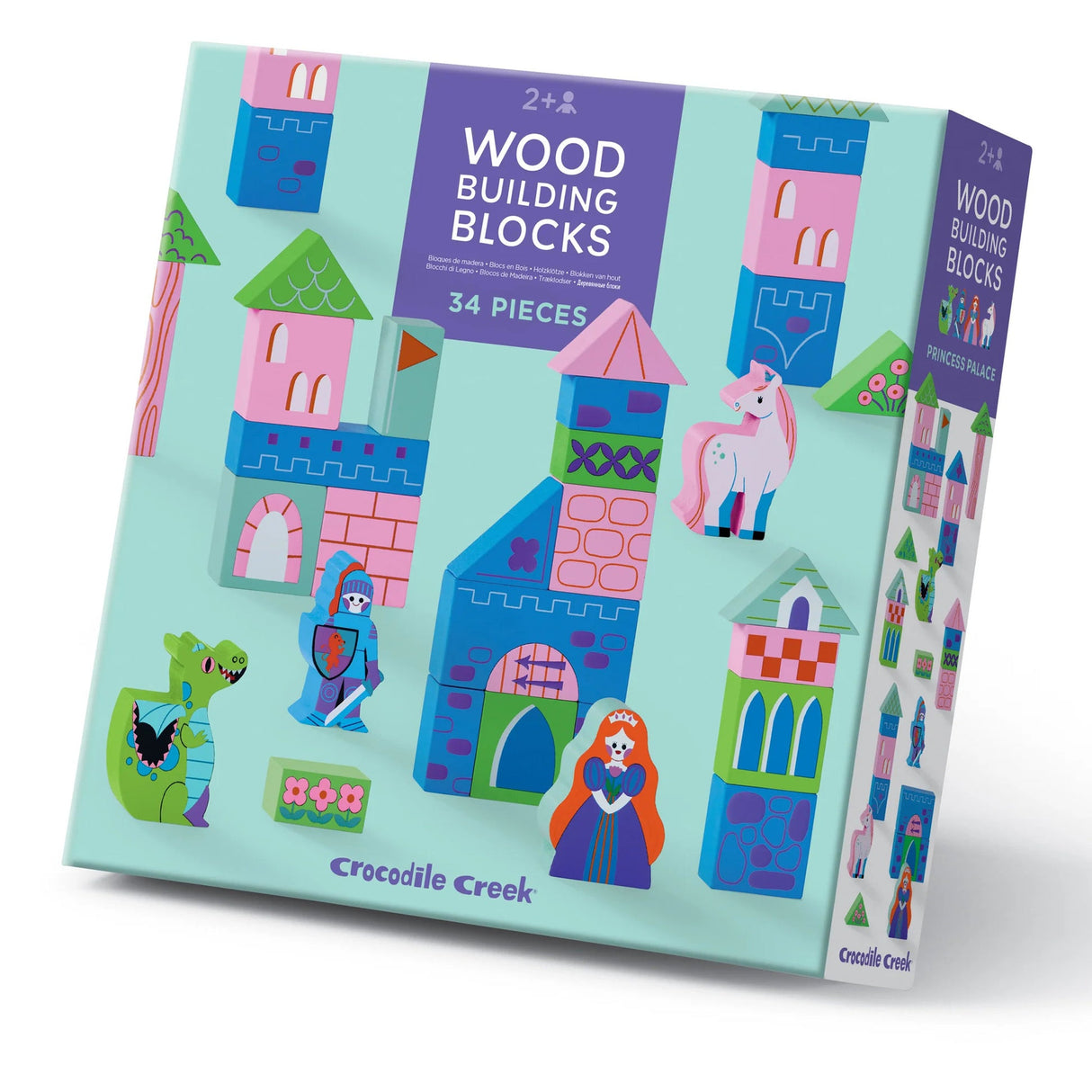 Crocodile Creek: Build & Play Mini Wood Blocks - Princess Palace