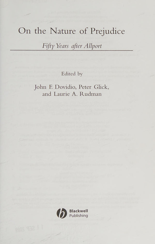 On The Nature of Prejudice