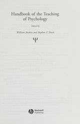 Handbook of the Teaching of Psychology