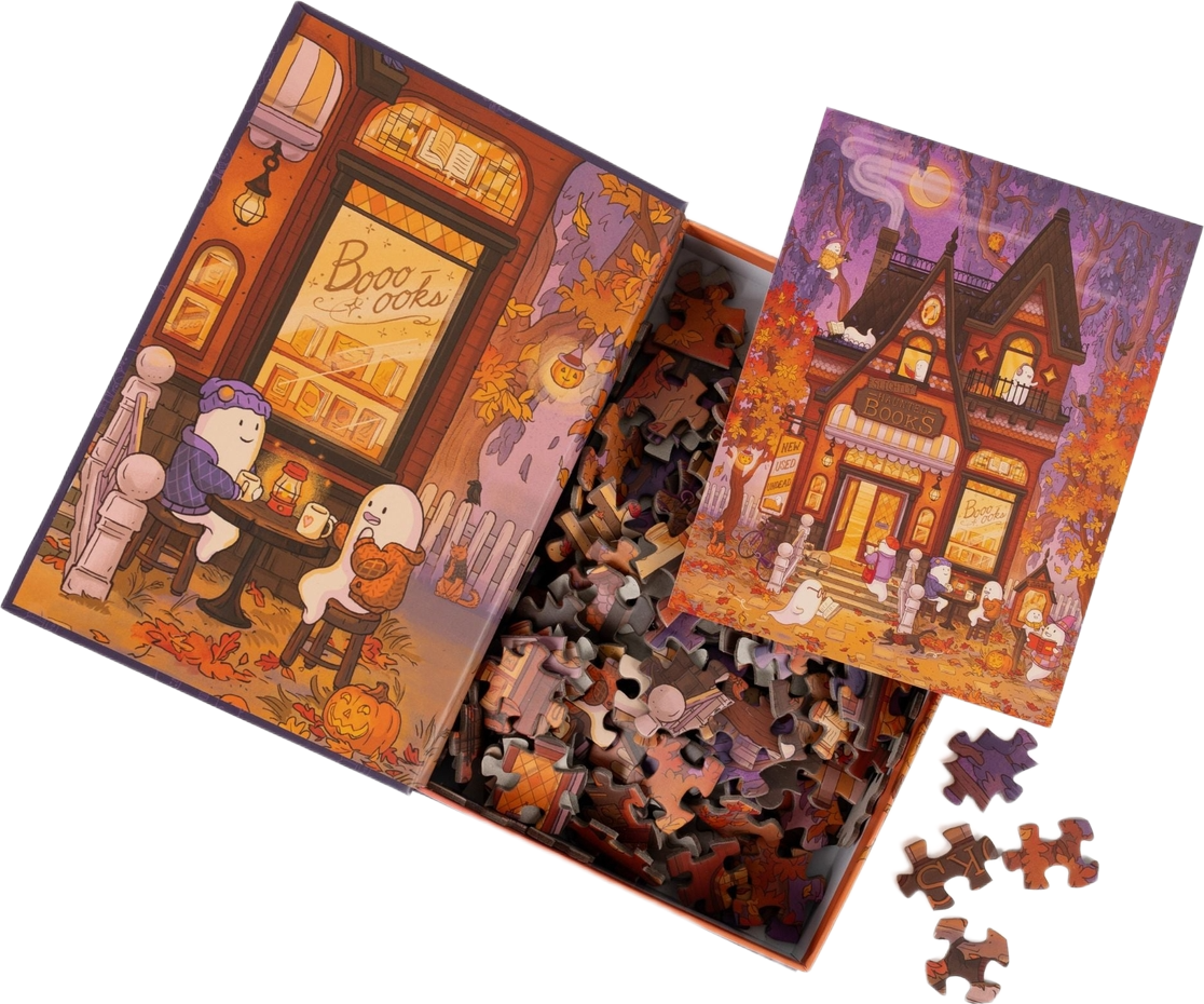 Kingdom of Threads: Slightly Haunted Bookshop Keepsake Puzzle - 250 Pieces