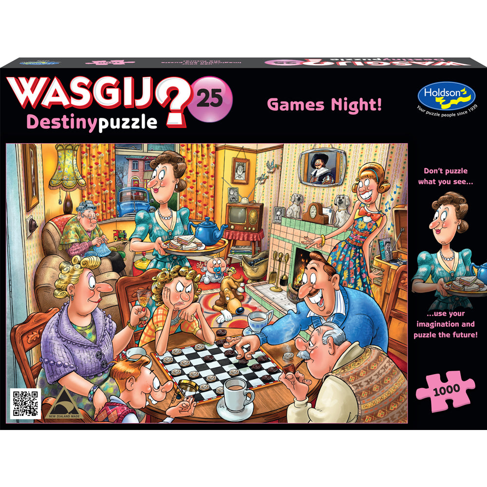 Wasgij Destiny #25 1000pc Jigsaw Puzzle - Games Night