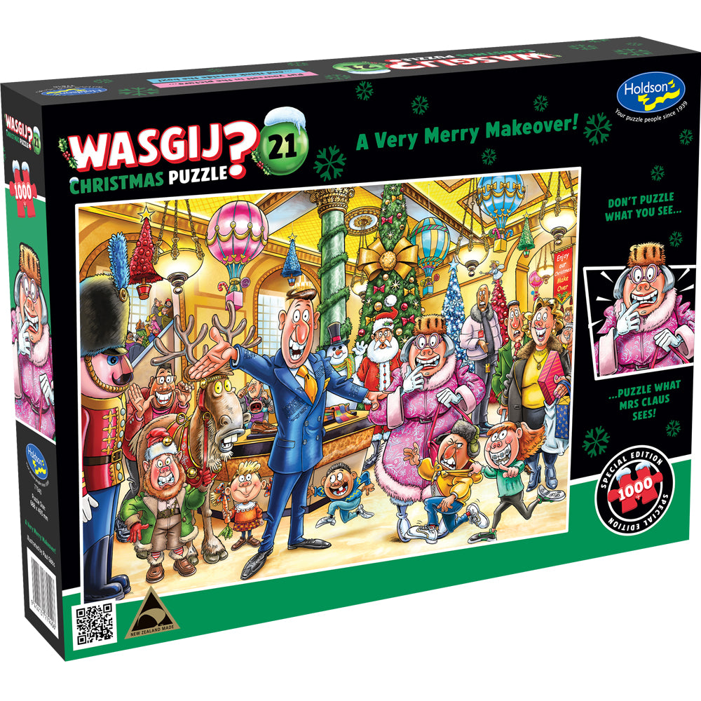 Wasgij Christmas #21 1000pc Jigsaw Puzzle - A Very Merry Makeover!