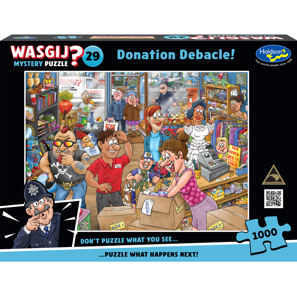 Wasgij Mystery #29 1000pc Jigsaw Puzzle - Donation Debacle