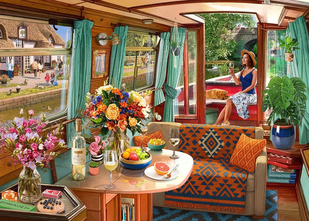Outside my Window Series 2 1000pc Jigsaw Puzzle - Canal Boat Adventures